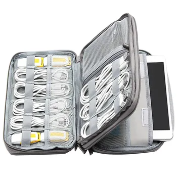 

Double Layer Digital Storage Bag Earphone Bags for Ipad Air Tablet Protective Case Usb Flash Drive U Shield Organizer Pouch