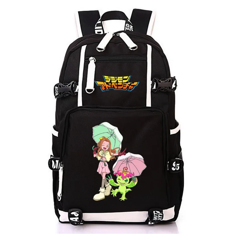 Рюкзак для подростков с принтом Digimon Adventure mochila, школьная сумка с цифровым монстром, дорожная сумка, Холщовая Сумка для ноутбука для мужчин и женщин