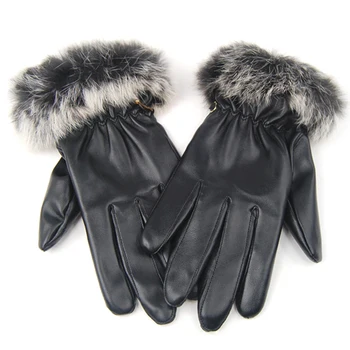 

New NEW LADIES QUALITY SOFT BLACK LEATHER WINTER DRIVING GLOVES WOMENS WARM