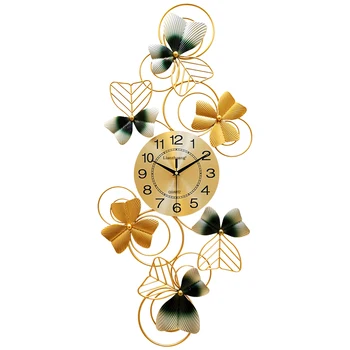

Chinese Style Large Wall Clock Luxury Modern Design Abstract Metal Wall Clock Simple Creative Relojes Living Room Decor DA60WC