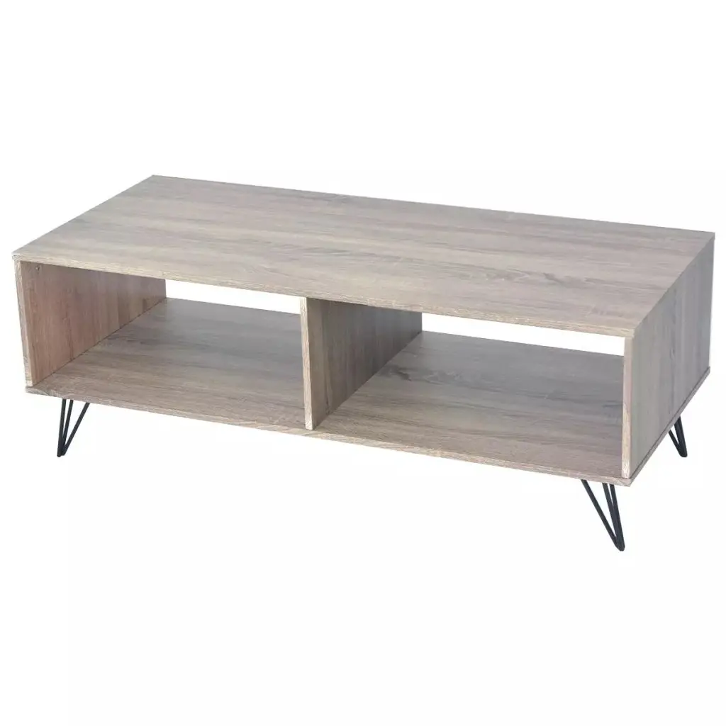 

High Quality VidaXL TV Cabinet Coffee Table Modern Living Room Furniture Side Table with Durable Metal Structure Gray110x50x4 Cm