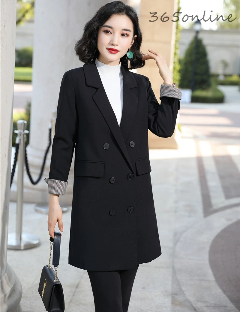Модные стили осень-зима формальных равномерной конструкции Для женщин Бизнес костюмы Профессиональный брючные костюмы женские офисные Повседневная обувь пиджаки для женщин
