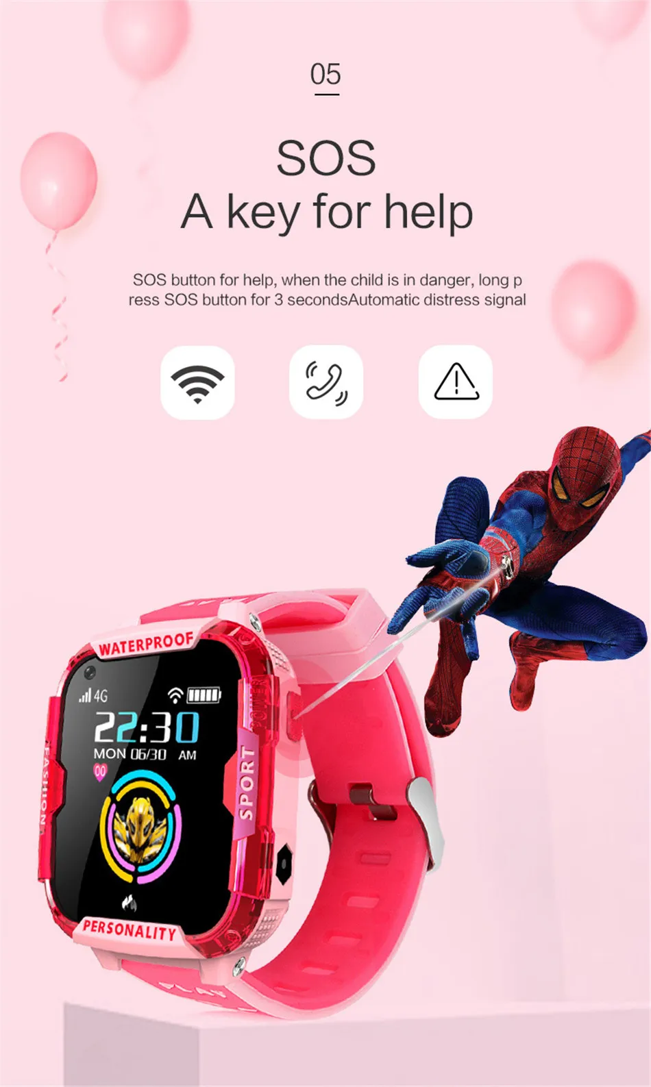 4G Montre intelligente Tracker GPS