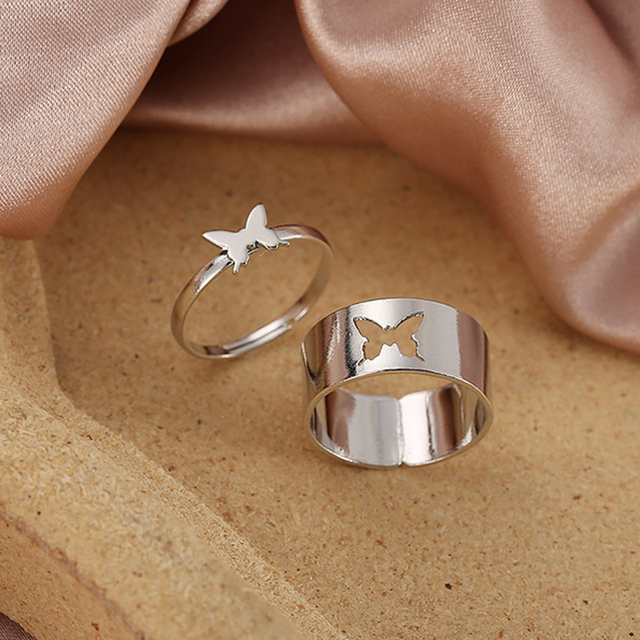Pcs Sun Moon Lover Couple Rings Simple Opening Ring For Couple Men Women Wedding Engagement Promise Valentine's Day Jewelry
