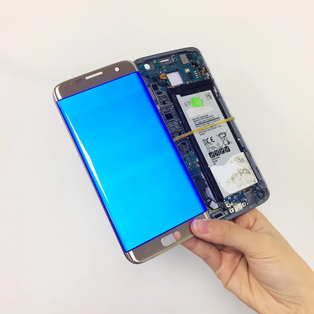 Для SAMSUNG GALAXY S6 Edge G925F G925A, ЖК-дисплей, сенсорный экран, дигитайзер с тенью, 5,1 '', супер Amoled, замена