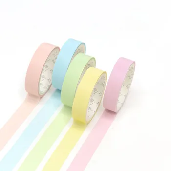 

5 pcs/Pack Kawaii Candy Color Washi tape Set Cute DIY Decoration Sticker Scrapbooking Adhesive Masking Tape stationery gift