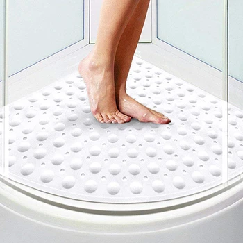 

1PC Bathroom Shower Mat Rubber Non Slip Anti Mould Bath Mat Safety Mats With Drain Hole Bathtub Mat For Shower 54x54cm