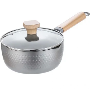 

Japanese-Style Snow Flat Pot Physical Non-stick Easy to Clean Instant Noodle Pot Small Pans Easy to Pour Household Kitchen Tools