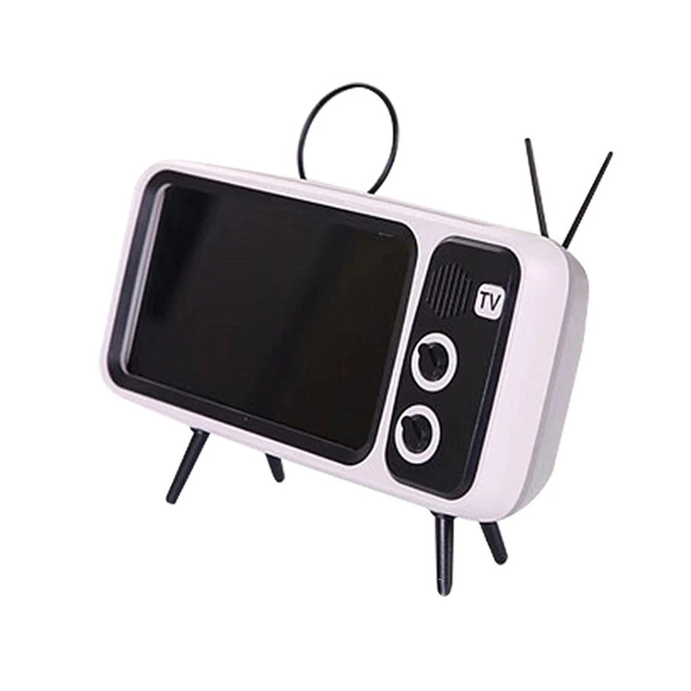 Ретро ТВ мини портативный бас-Колонка Bluetooth держатель мобильного телефона динамик ретро фоторамка держатель телефона Подставка для подарка - Цвет: as shown