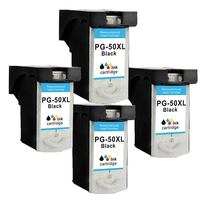 4 BLACK Чернильных картриджей патрона для PG-50 PG 50 PG50 Pixma MP160 MP170 MP180 MP450 MP460 MX300 MX310 струйный принтер - Цвет: 4 BLACK