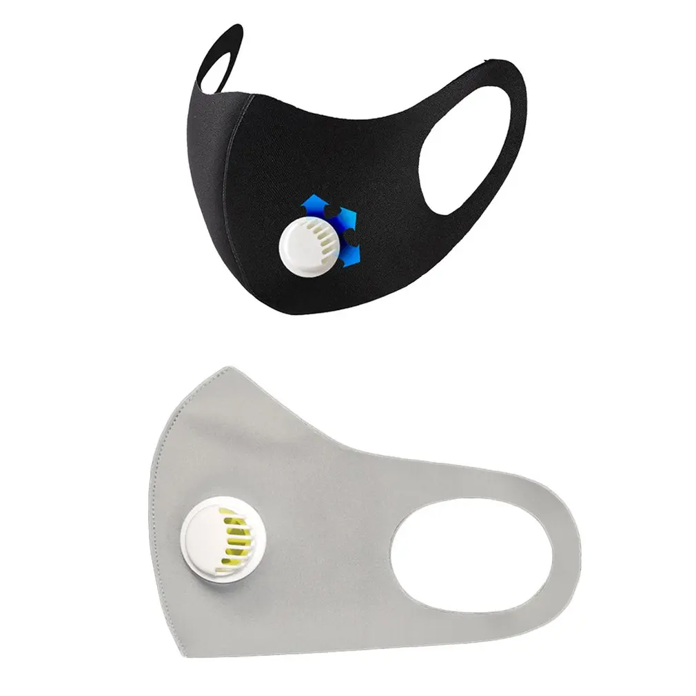 

Mask Protective Face Masks Spandex / Lycra Safety Masks Anti-Fog Anti-Dust Masks Washable Mask With Breathing Valve 1Pcs
