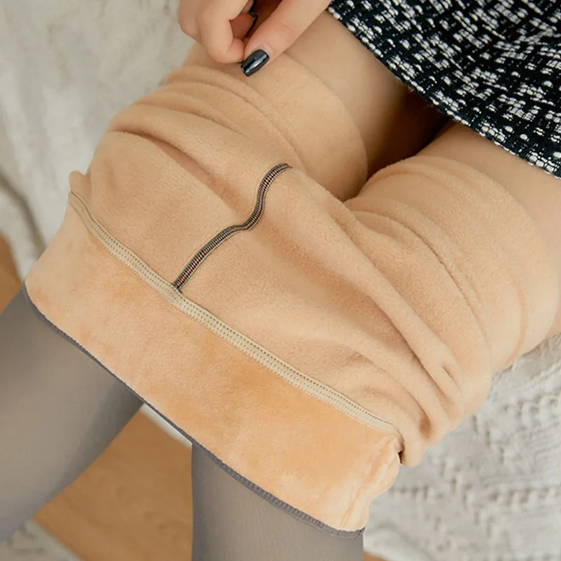 Velet Thickening Leggings For Women Thick Warm Stocking Legging Charcoal  Fleece Elastic Pants Winter Warm Leggings