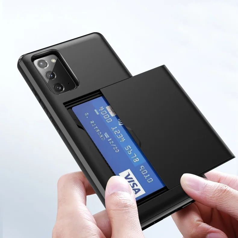 

Suitable for Samsung note20 mobile phone shell s20 sliding cover card two-in-one note10 anti-fall protective cover S10Plus