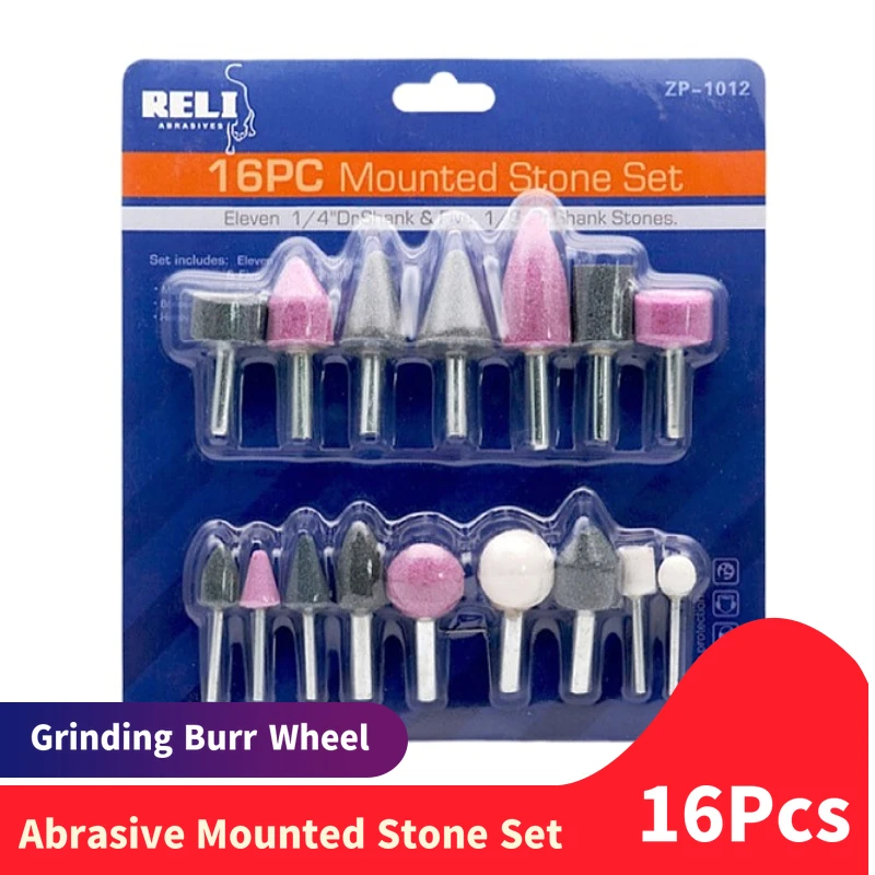 

Набор абразивных камней, комплект из 16 шлифовальных насадок