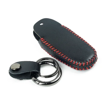 

Anti Scratch Car Key Case Protect Car Key 816154 Remote Stitching PU Leather Cover Holder