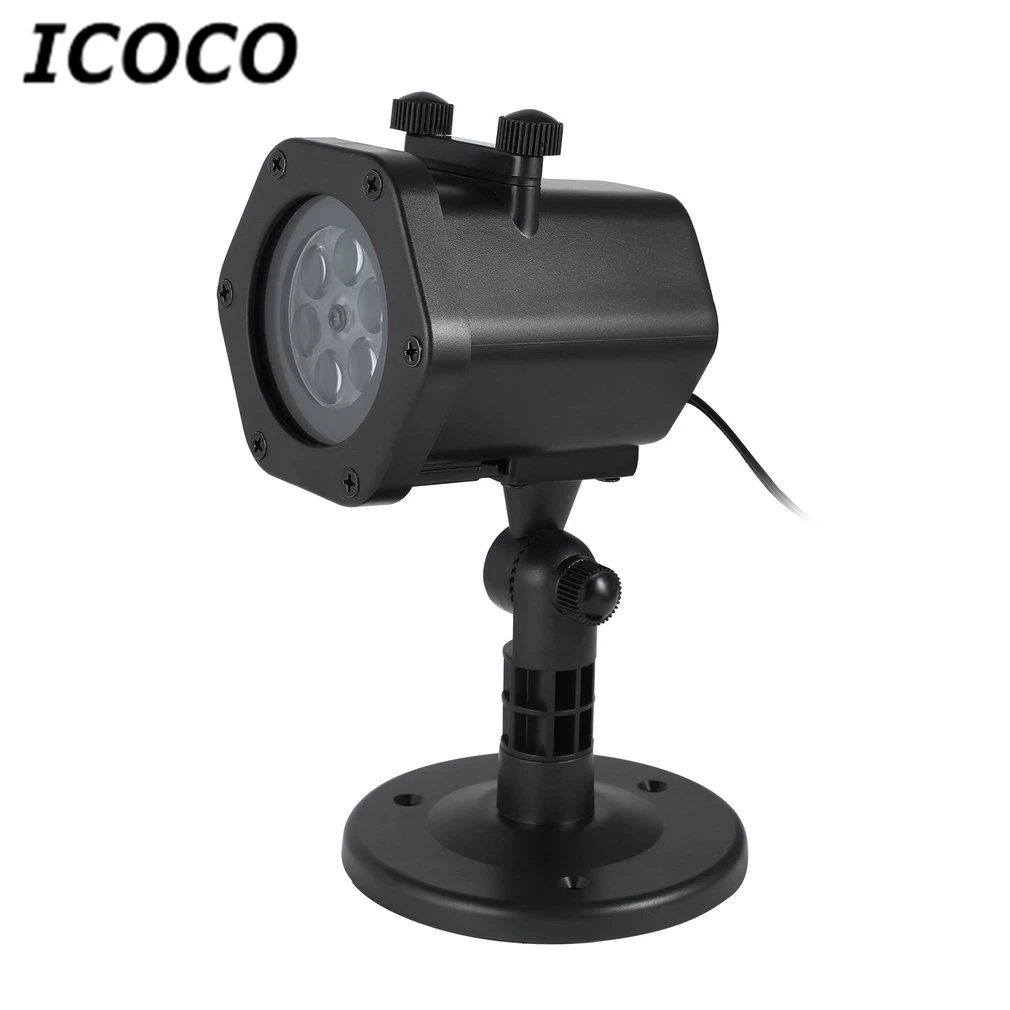 ICOCO Водонепроницаемый светодиодный светильник для ландшафтного проектора, лампа для газона с 12 горками для пасхи, Рождества, фестиваля, сада, домашнего декора