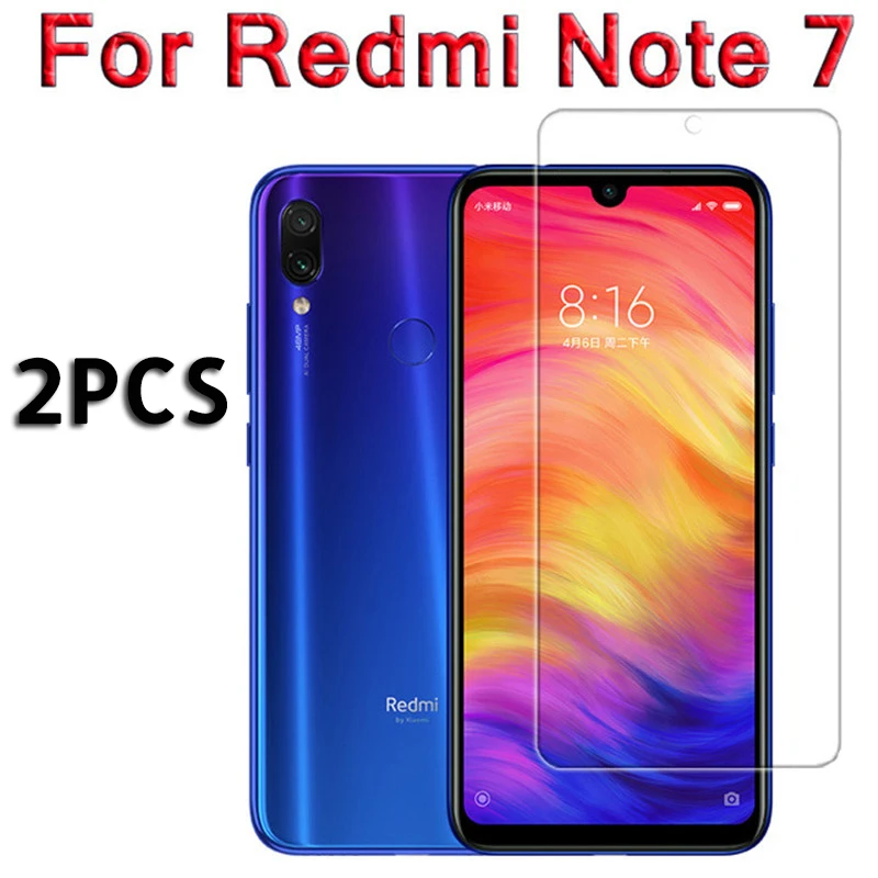 Закаленное стекло 2 шт./лот для Xiaomi Redmi Note 7 Pro Защита экрана note s note7 HD защитная