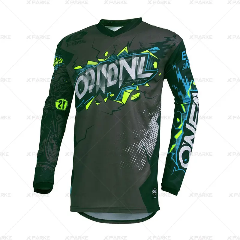 Мотоцикл горный велосипед Команда Горные Джерси MTB внедорожный DH MX велосипед локомотив рубашка беговые горный велосипед onealing - Цвет: 4