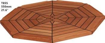 

550mm Eight Corners Teak Table Top with Nautic Star Marine Boat RV Caravan T855