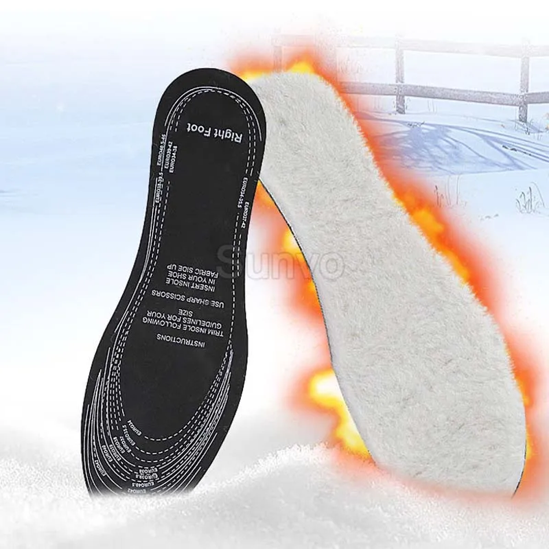 Winter Insoles Keep Warm Heated Cashmere Unisex Thermal Insoles Thicken Soft Breathable Sport Shoes Insert Thickened