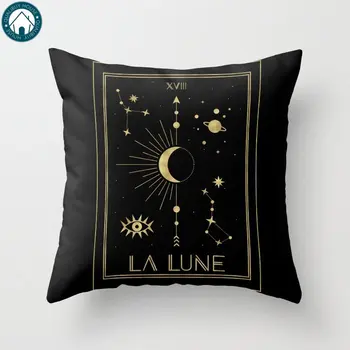 

The Moon or La Lune Gold Edition Pillow Covers Cases Pattern Nordic Cover Cushion Pillowcase Square Print