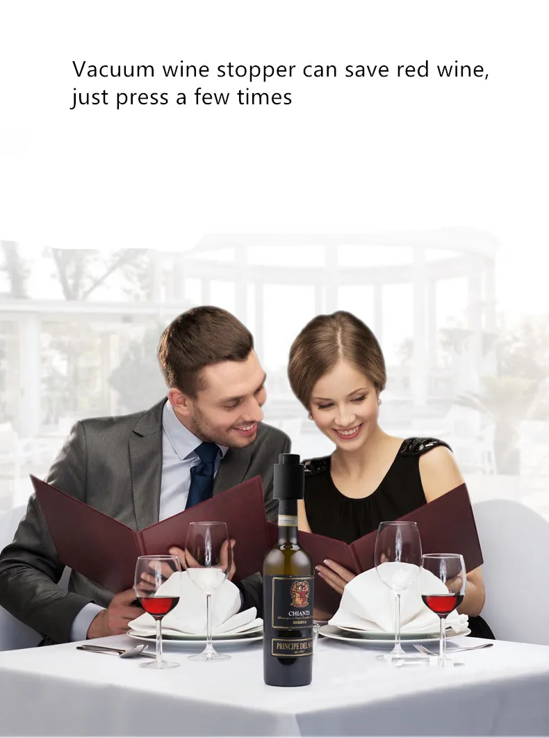 XIAOMI Mijia Stainless Steel Vacuum Wine Bottle Stopper Sealed Storage Vacuum Memory Wine Stopper Electric Stopper Wine Corks (12)