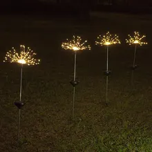 2 шт. светодиодный светильник на солнечной энергии, прочный для наружного газона, свадьбы, сада J8#3