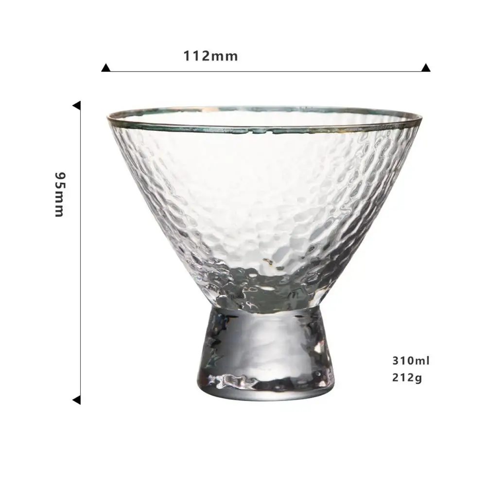 Moser Pebbles Stemless Martini Glass - Clear