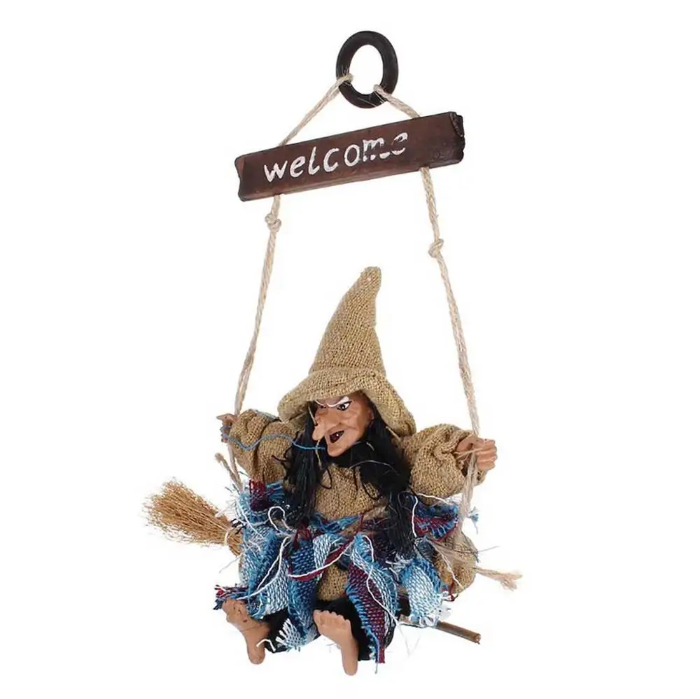 Хэллоуин ведьма приведение ужас страшный подвесной фестиваль Бар вечерние композиции Летающая кукла подвесные предметы интерьера повесить домашний декор H4 - Цвет: Blue