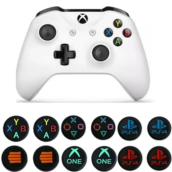 

Thumb Stick Grip Cap Thumbstick Joystick Logo Cover Case For Sony Dualshock 3/4 PS3 PS4 Slim Xbox One 360 Switch Pro Controller