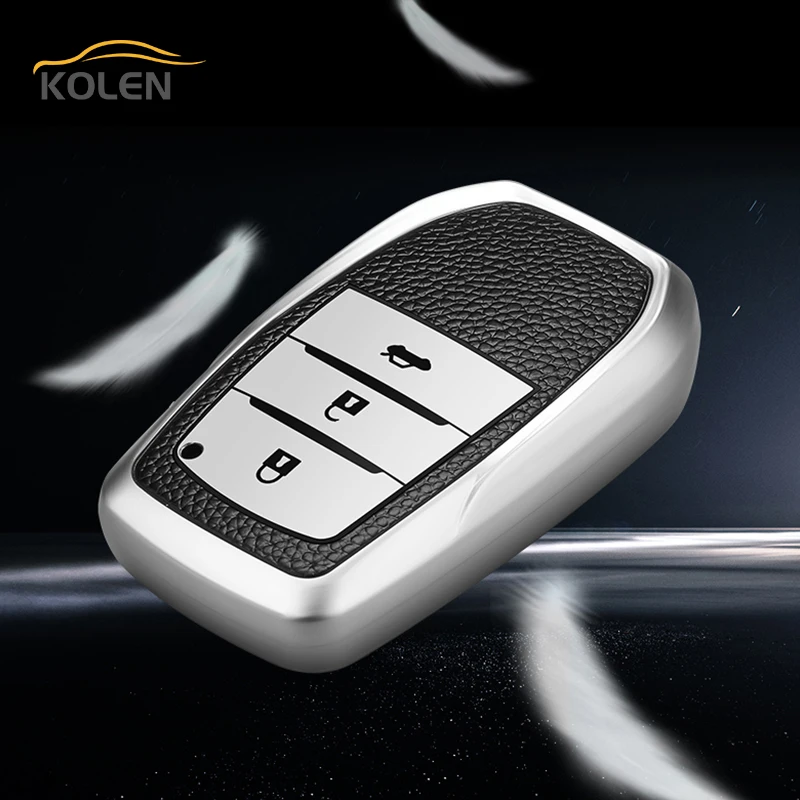 Leather TPU Car Smart Key Cover Case For Toyota Rav4 Corolla Altis Fortuner Camry Land Cruiser 200 Aygo CHR Protector Shell Fob - Hdfc538cd8506419cbb13814237da64efi