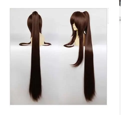 Suyushun3070++> Популярные Новые длинные коричневые Yamato Косплей прямой парик+ один зажим на хвостик 110 см