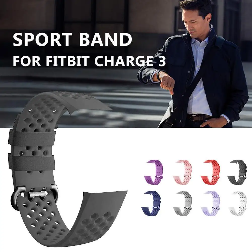 Силиконовый ремешок для часов Fitbit Charge 3 браслет ремешок на запястье для Fitbit Charge 3 Band мягкие спортивные Сменные аксессуары