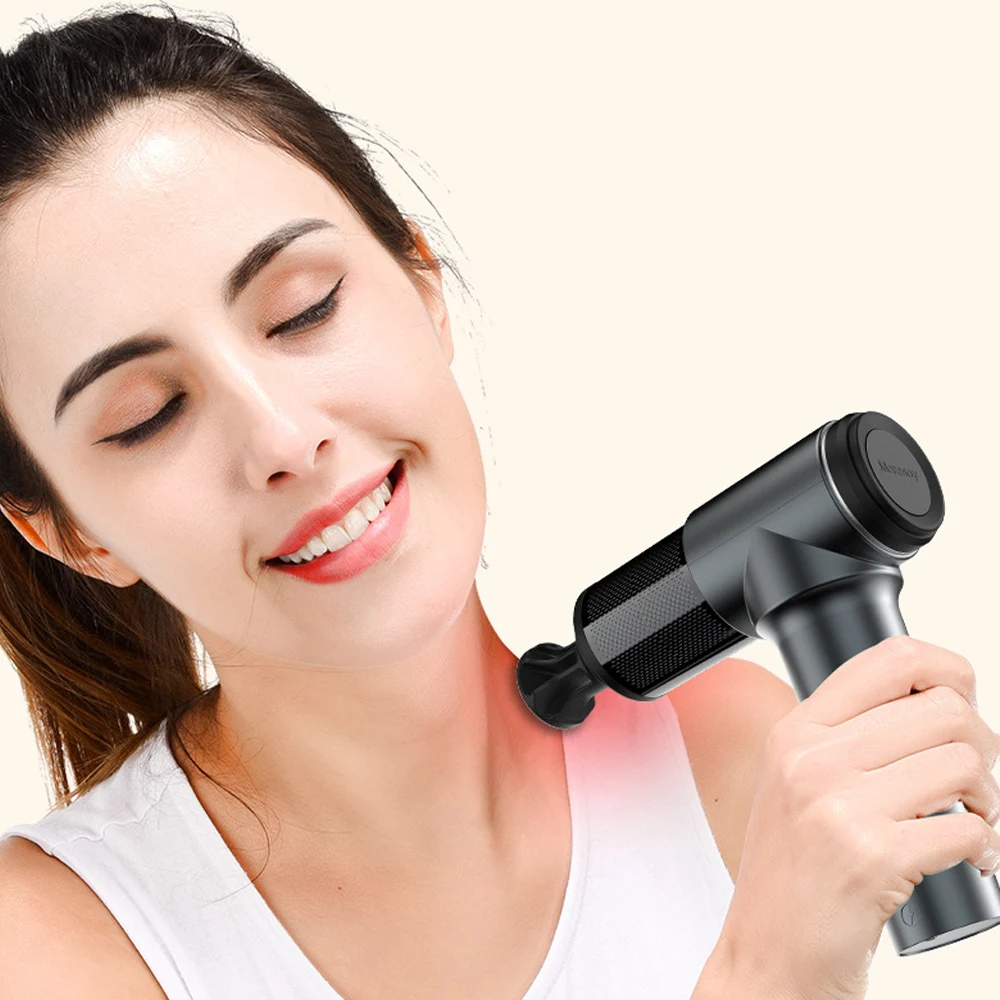 Massage gun deep tissue physiotherapy massage gun exercise muscle pain relief shaping portable package 4 heads 3