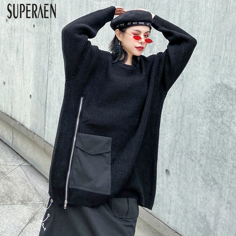 SuperAen, модные пуловеры, свитера для женщин, новинка, осенние и зимние повседневные женские свитера с длинным рукавом, женская одежда