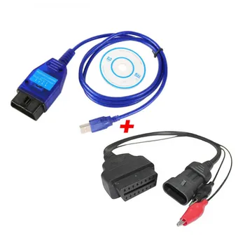 

3Pin OBD2 16Pin Cable Plus VAG USB Ecu Scan Cable Adapter Diagnostic Interface Tool for Fiat Auto Ecu Programmer Adapter VagCom
