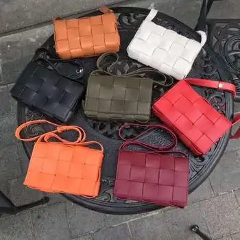 

Summer New Style Leather Handmade Weave Women Bag Ladies Fashion INS Hot Sale Flap Messenger Bag Leather Shoulder Bags