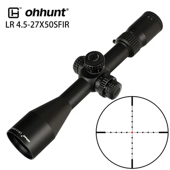 

Optics LR 4.5-27x50 SFIR Hunting Scope Mil Dot Glass Etched Reticle Red Illumination Side Parallax Turrets Lock Reset Riflescope