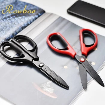 

ROWBOE cute stationery strong air elastic scissors manual safety paper cutter mini non-adhesive scissors