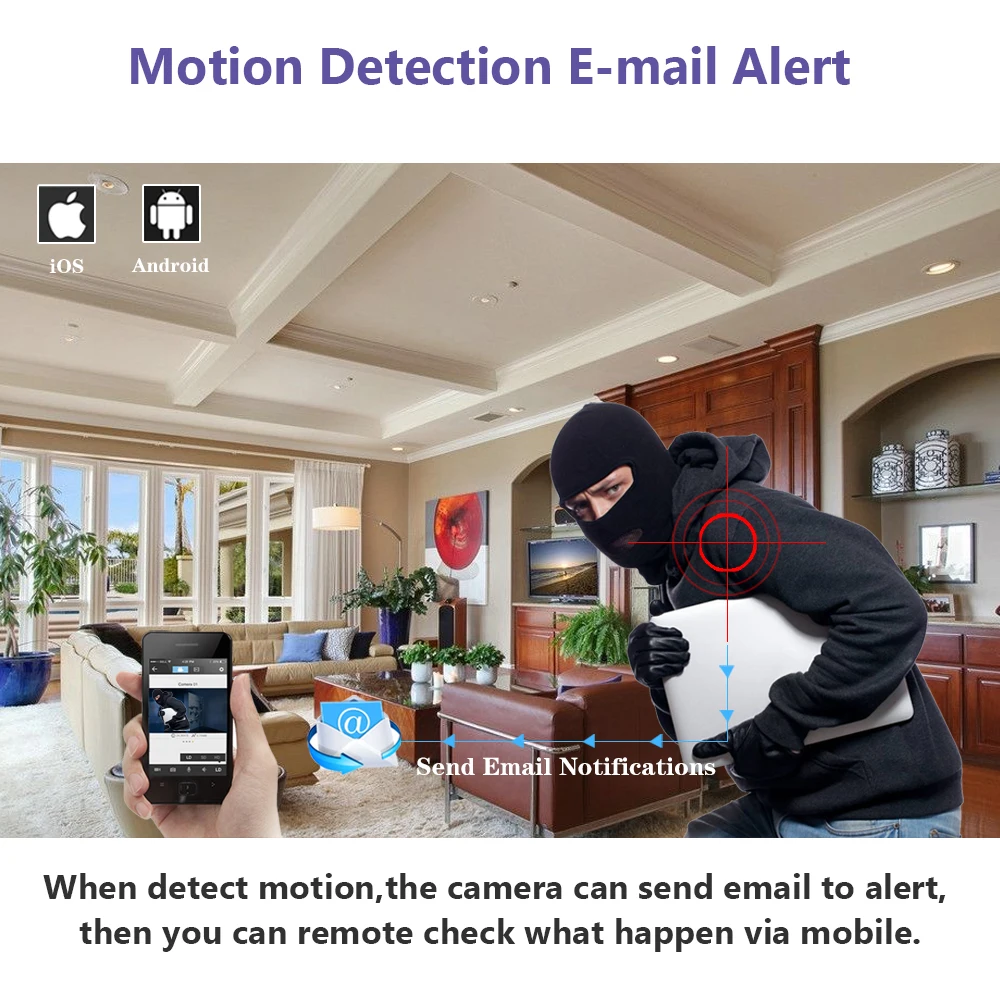 Câmera de Segurança Movimento em Casa Vídeo sem Fio Wifi Indoor Detecção Rastreamento Automático Cctv Ptz Bebê Câmera Vigilância 2mp 1080p ip 5 Segurança e Proteção