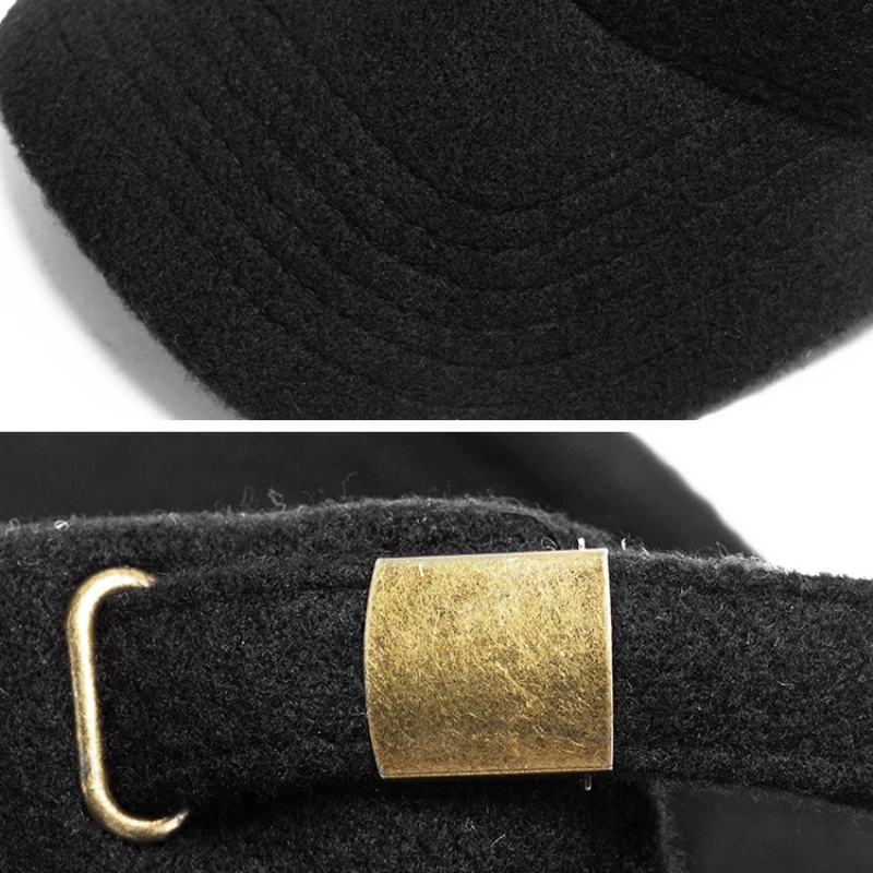 Men Women Unisex Woolen Baseball Cap Winter Wide Brim Warm Thicken Peaked Hat Outdoor Sports Snapback Hat