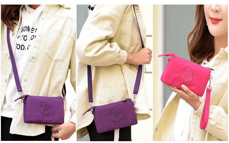 Женский кошелек для монет Милая Мини нейлоновая сумка-мессенджер женский высококачественный маленький брелок сумочки для сотовых телефонов сумки через плечо