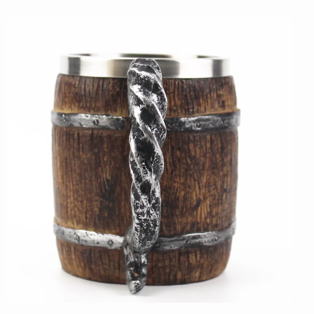 騎士と馬の陶器ボトル Game and Of Thrones Mug Viking Style Sheep Horn Wooden Beer