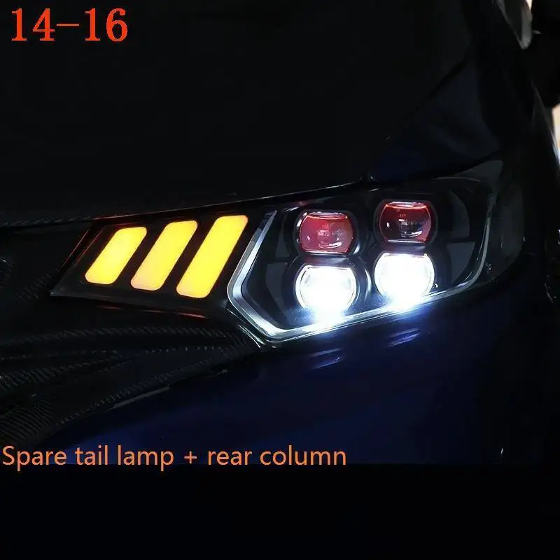 Number 3 Наружная лампа Luces Para Авто автомобильная сборка DRL светодиодные дневные ходовые Автомобильные фары задние фары для Honda Fit - Цвет: Number 3