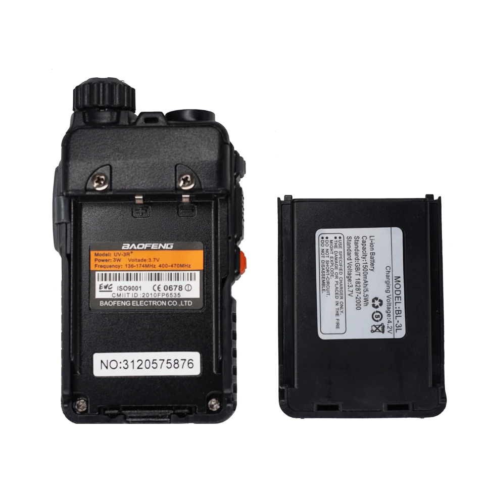 Baofeng UV 3R Plus Walkie Talkie двухдиапазонный UV3R + двухстороннее радио беспроводной CB Ham FM HF