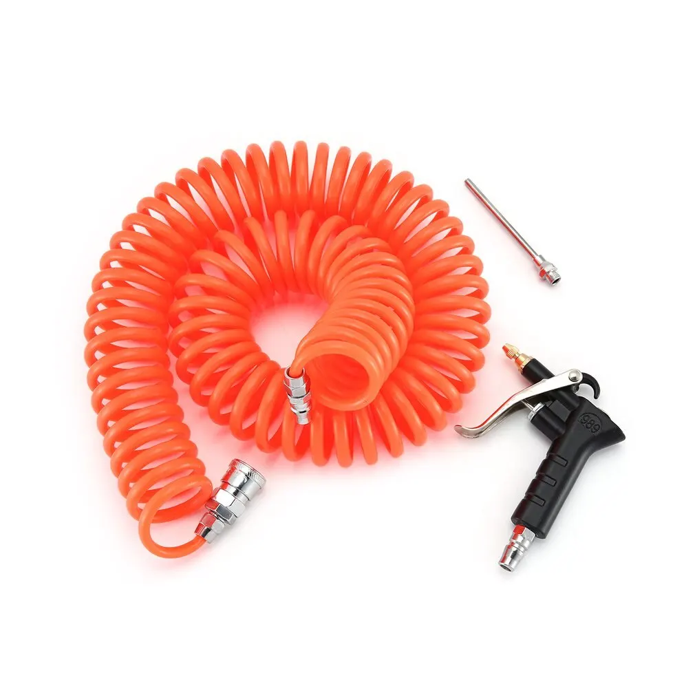 

Copper Nozzle Air Duster Blow Gun Pneumatic Dust Removing with Coiled Hose Tool Accessories for Truck Van Lorry Blower