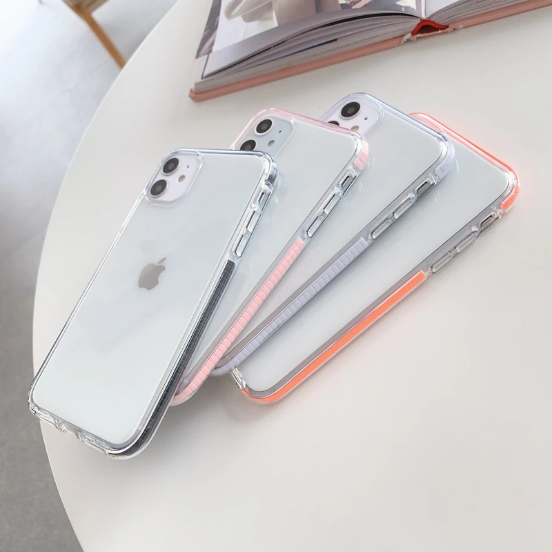 Прозрачный противоударный чехол для iPhone 12 11 Pro Max Mini XR XS 6 6S 7 8 Plus X SE 2020 полностью