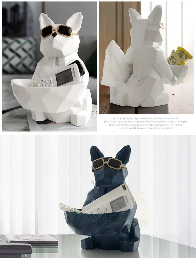 Классный держатель коробки ткани собаки с коробкой для хранения на столешнице фигурка собаки статуя для домашнего декора офисные коробки для бумажных салфеток чехол