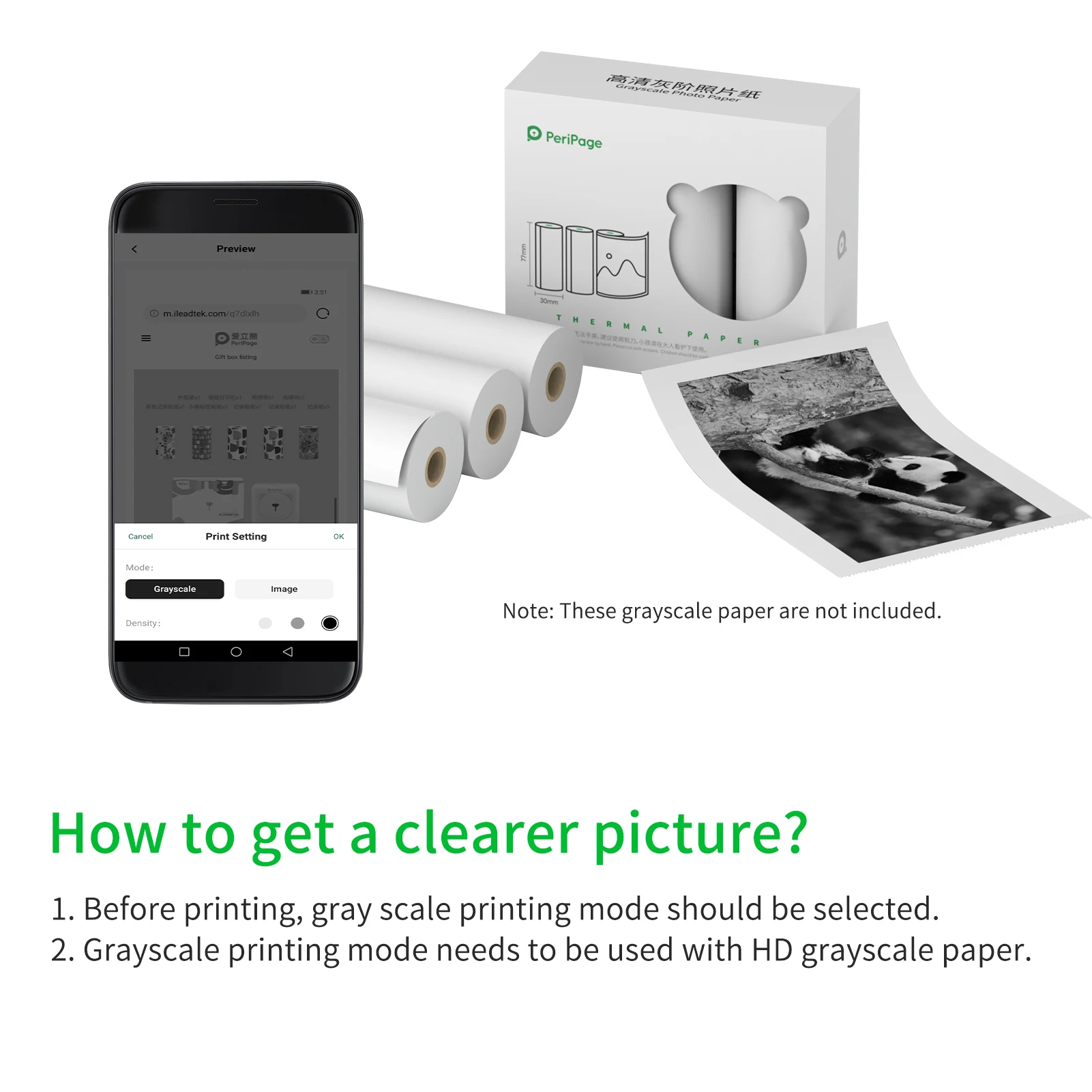 cheap portable photo printer Original PeriPage A9 Pro BT Portable Thermal Pocket Printer 304dpi Grayscale Mode Compatible with Android iOS Smartphone Windows canon mini photo printer