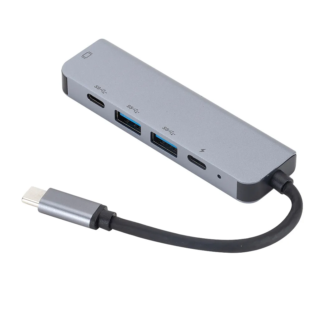 Ouhaobin5 в 1 type-C концентратор USB 3,0 адаптер с HDMI 4 к видео PD чтение SD/TF 3,0 карты USB порт для ПК